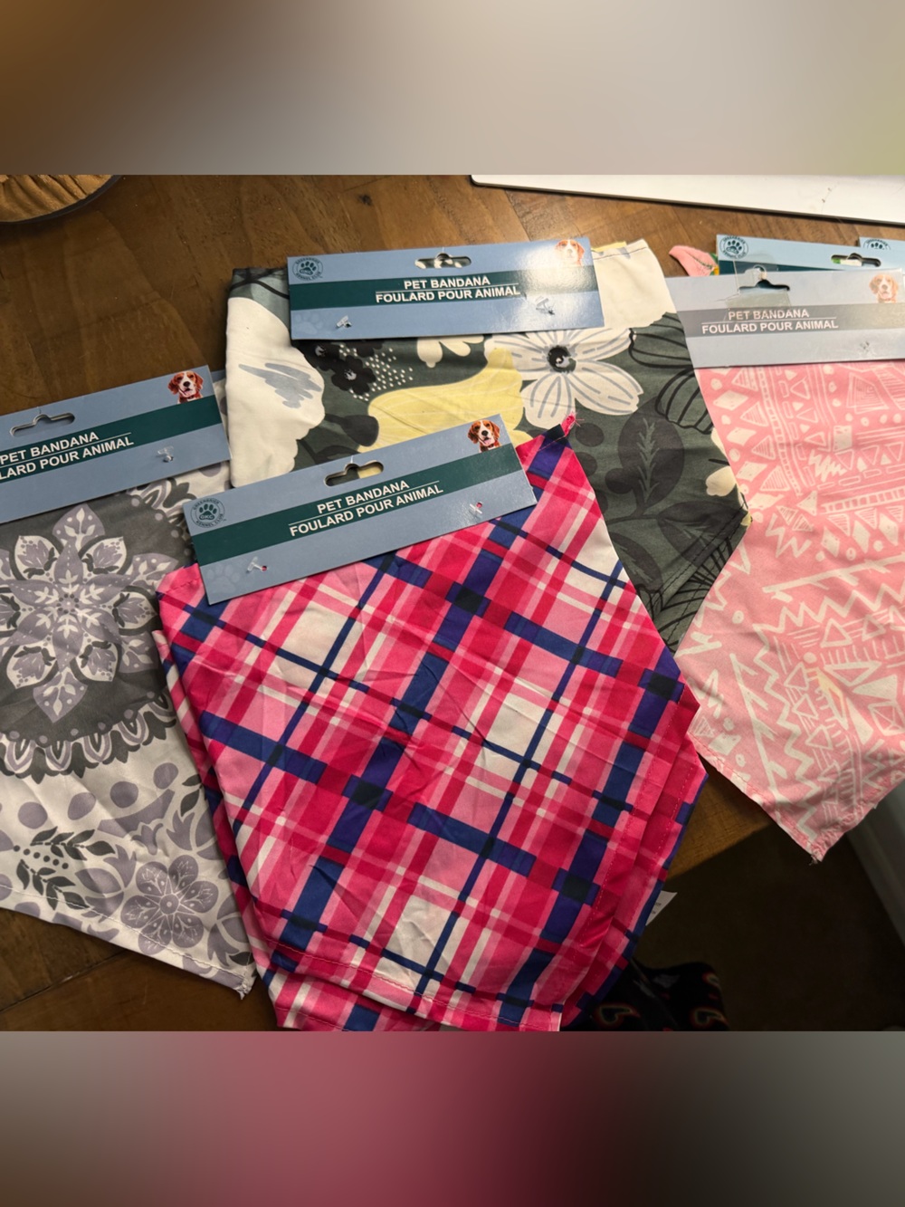 Lot of 9 dog bandana size large cotton lightweight multicolor floral prints